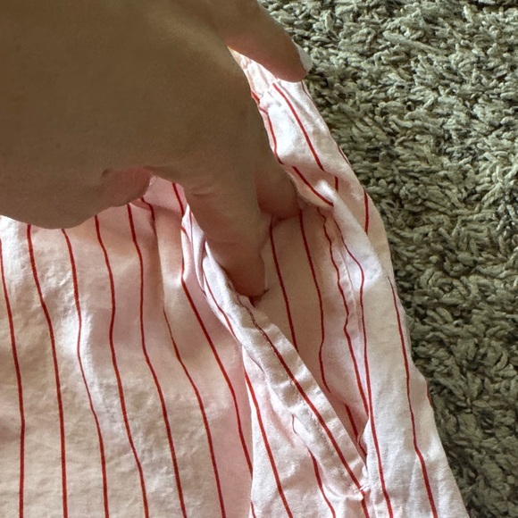 Pink Striped Women's Shorts - Picture 3 of 4